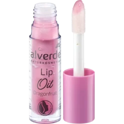 alverde Dragonfruit Lip Oil with organic dragonfruit extract and hyaluronic acid, 3.9 ml