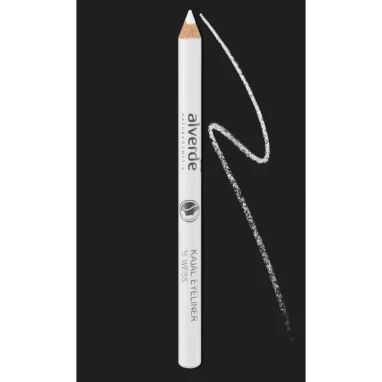 Close-up of alverde Kajal Eyeliner 15 White showing the white cosmetic pencil tip