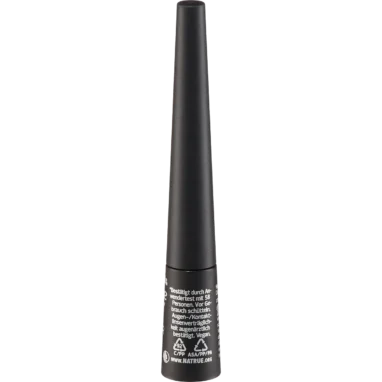 Back packaging of alverde Liquid Eyeliner 10 Black showing product information and ingredients