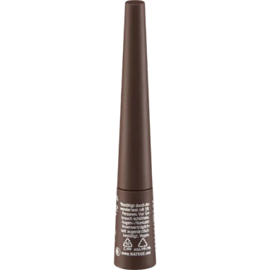 Back packaging of alverde Liquid Eyeliner 20 Brown showing product information and ingredients