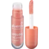 alverde Pure Shine Lip Gloss 30 Peach Glow, peach-nude lip gloss with glass-like shine, 5 ml
