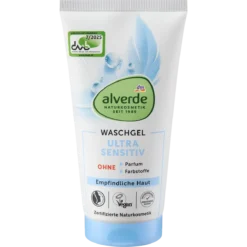 Front of alverde Ultra Sensitive Cleansing Gel 150 ml tube