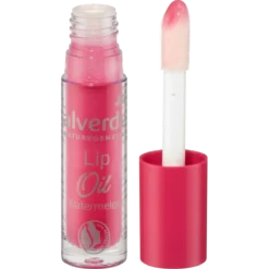 alverde Watermelon Lip Oil with organic watermelon extract and hyaluronic acid, 3.9 ml
