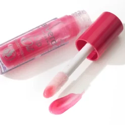 Close-up of alverde Watermelon Lip Oil showing its pink-toned glossy texture