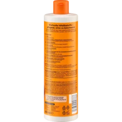 Back of Balea Beauty Essentials Curl Shampoo 400 ml with ingredients and directions for curly hair