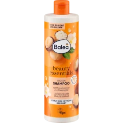 Balea Beauty Essentials Curl Shampoo with shea butter and macadamia oil for curly and coily hair, 400 ml