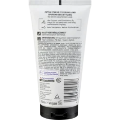 Balea MEN Invisible Look Hair Gel back packaging with ingredients and styling directions