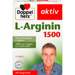 Doppelherz L-Arginine 1500, 30 capsules, front of product packaging