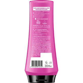 Gliss Seductively Long Conditioner 200 ml back with product information and directions