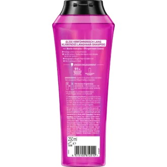 Gliss Seductively Long Shampoo 250 ml back with product and hair care information