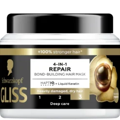 Schwarzkopf Gliss Total Repair 4-in-1 Bond-Building Hair Mask for dry, damaged hair, 400 ml