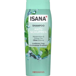 Front of ISANA Anti-Dandruff Shampoo with Water Mint & Green Tea 300 ml