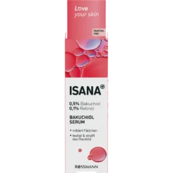 ISANA Bakuchiol Serum 30 ml with 0.5% bakuchiol, 0.1% retinol and 5% squalane