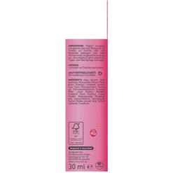 ISANA Calming Barrier Serum 30 ml – back packaging with ingredients and directions