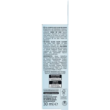 ISANA Glass Glow Elixir 30 ml – back view