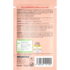 ISANA Peptide & Pomegranate Sheet Mask – back of packaging