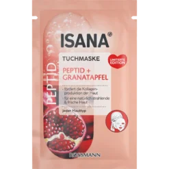 ISANA Peptide & Pomegranate Sheet Mask, 1 mask – front of packaging