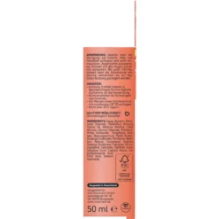 Back of ISANA Retinal Overnight Cream packaging showing ingredients and application instructions