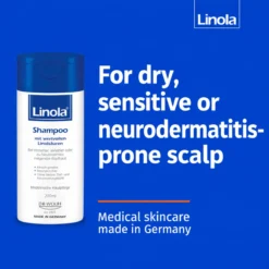Linola Shampoo with Linoleic Acid for Dry & Sensitive Scalp, 200 ml Linola Shampoo with Linoleic Acid, 200 ml, gentle shampoo for dry and sensitive scalp