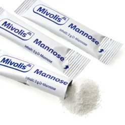 Mivolis D-Mannose Powder Sticks, 20 Sachets (40 g) Individual Mivolis D-Mannose powder stick containing 2 g of pure D-Mannose for mixing with water