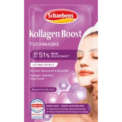 Schaebens Collagen Boost Sheet Mask for firming facial care, front view