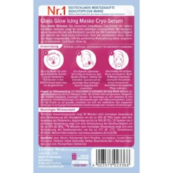 Schaebens Glass Glow Icing Mask Cryo-Serum packaging, back view