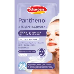 Schaebens Panthenol 3-Zone Sheet Mask for sensitive skin, front view