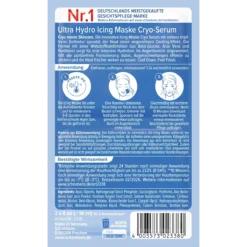 Schaebens Ultra Hydro Icing Mask Cryo-Serum packaging, back view