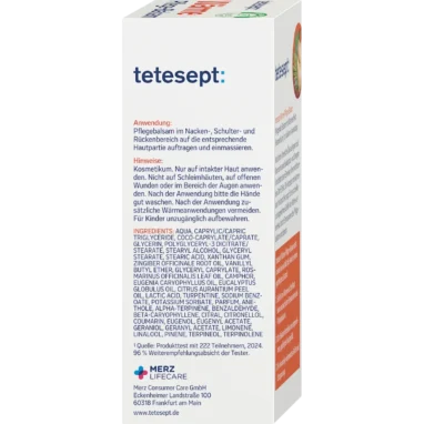 tetesept Warming Care Balm, 100 ml, back view